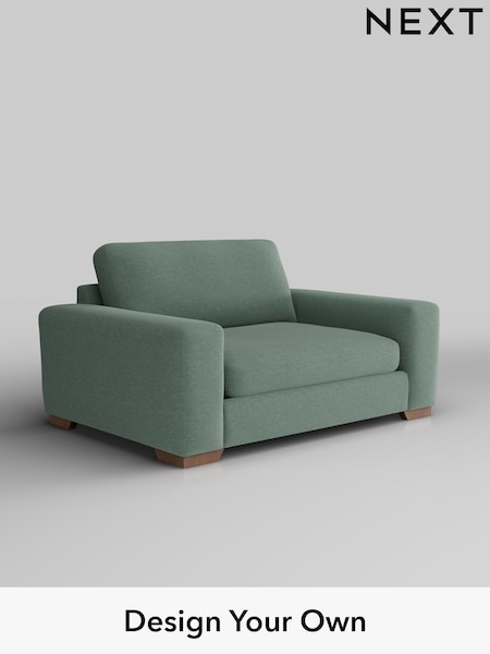 Fine Chenille Easy Clean/Light Forest Green Houghton Deep Sit (H35279) | £1,175