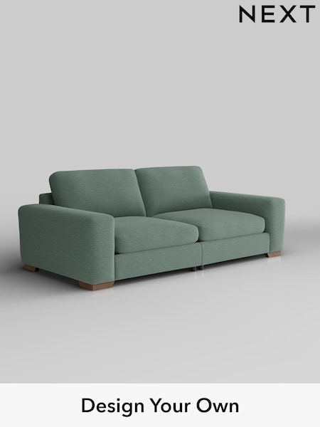 Fine Chenille Easy Clean/Light Forest Green Houghton Deep Sit (H35279) | £1,475