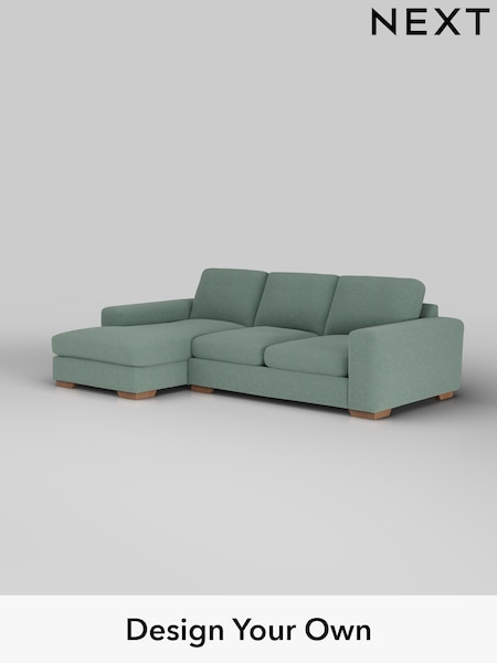 Fine Chenille Easy Clean/Light Forest Green Houghton Deep Sit (H35279) | £2,050