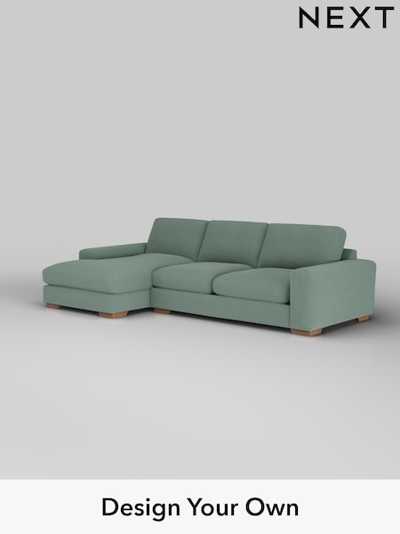 Fine Chenille Easy Clean/Light Forest Green Houghton Deep Sit (H35279) | £2,250