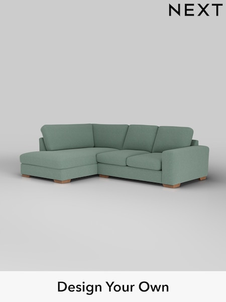Fine Chenille Easy Clean/Light Forest Green Houghton Deep Sit (H35279) | £2,099