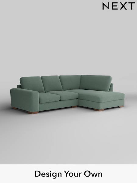 Fine Chenille Easy Clean/Light Forest Green Houghton Deep Sit (H35279) | £2,099