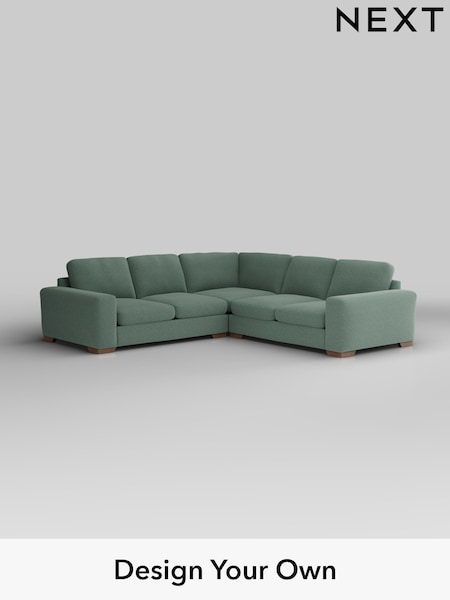 Fine Chenille Easy Clean/Light Forest Green Houghton Deep Sit (H35279) | £2,775