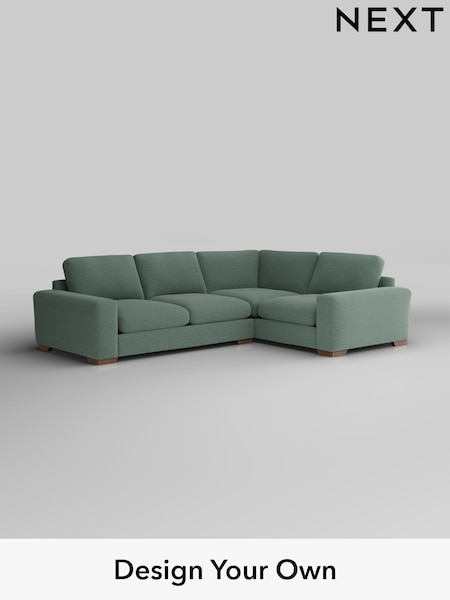 Fine Chenille Easy Clean/Light Forest Green Houghton Deep Sit (H35279) | £2,575