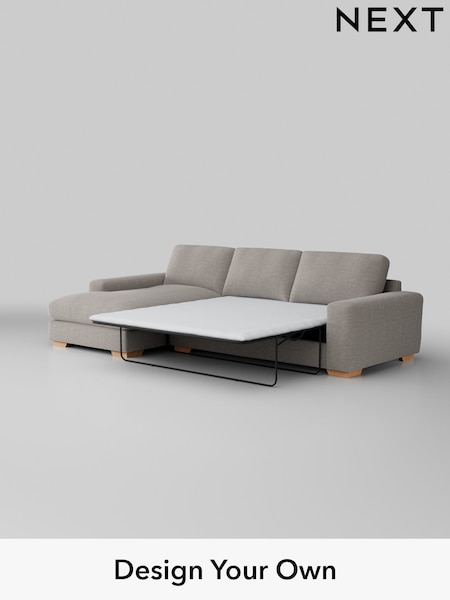 Fine Chenille Easy Clean/Light Steel Grey Houghton Deep Relaxed Sit (H35280) | £2,825