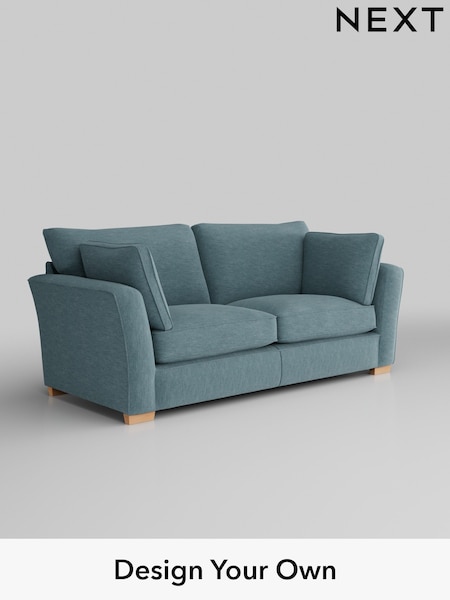 Fine Chenille Easy Clean/Mid Blue Heath Highback (H35283) | £1,325