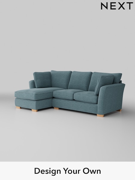 Fine Chenille Easy Clean/Mid Blue Heath Highback (H35283) | £1,899