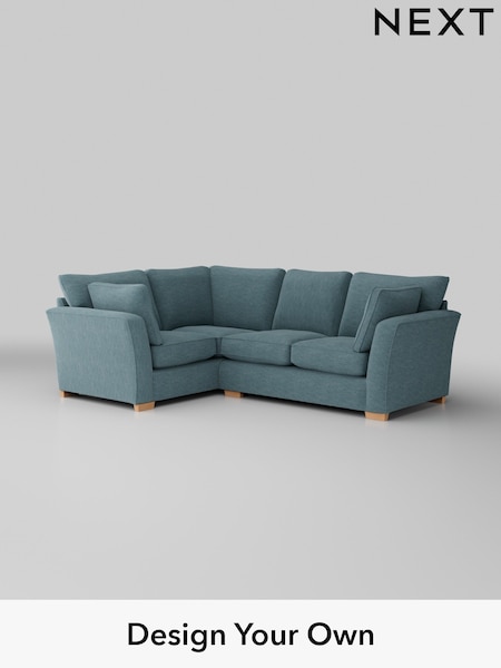 Fine Chenille Easy Clean/Mid Blue Heath Highback (H35283) | £2,050