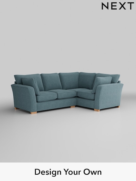 Fine Chenille Easy Clean/Mid Blue Heath Highback (H35283) | £2,050