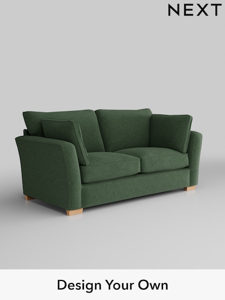 Fine Chenille Easy Clean/Mid Khaki Green Heath Highback (H35285) | £1,225