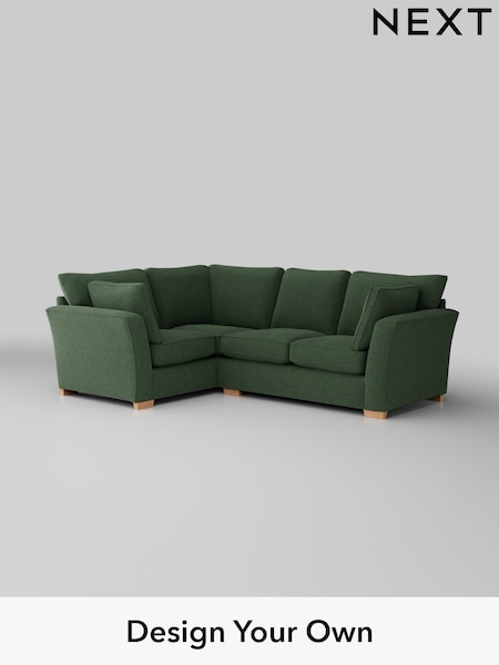 Fine Chenille Easy Clean/Mid Khaki Green Heath Highback (H35285) | £2,050