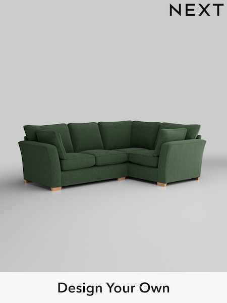 Fine Chenille Easy Clean/Mid Khaki Green Heath Highback (H35285) | £2,050
