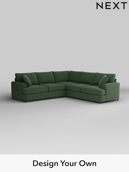 Fine Chenille Easy Clean/Mid Khaki Green Parker Platform (H35288) | £2,725