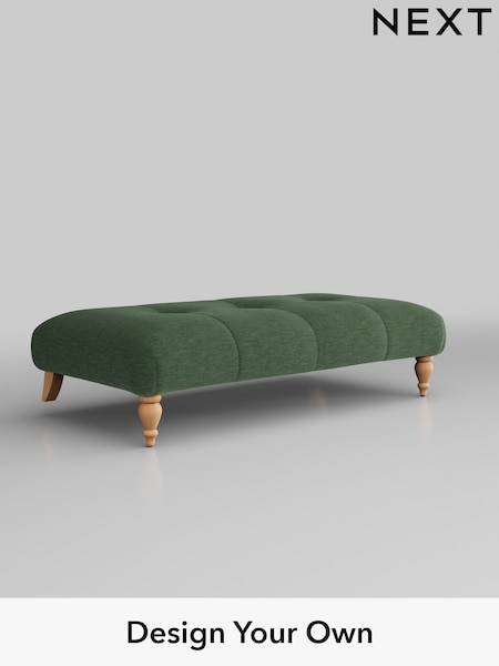 Fine Chenille Easy Clean/Mid Khaki Green Erin Buttoned Back Deep Sit (H35289) | £499