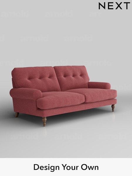 Fine Chenille Easy Clean/Mid Pink Erin Buttoned Back Deep Sit (H35294) | £1,275