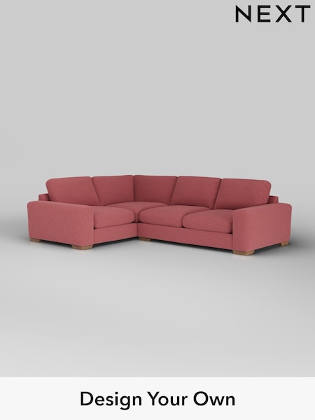 Fine Chenille Easy Clean/Mid Pink Houghton Deep Sit (H35295) | £2,575