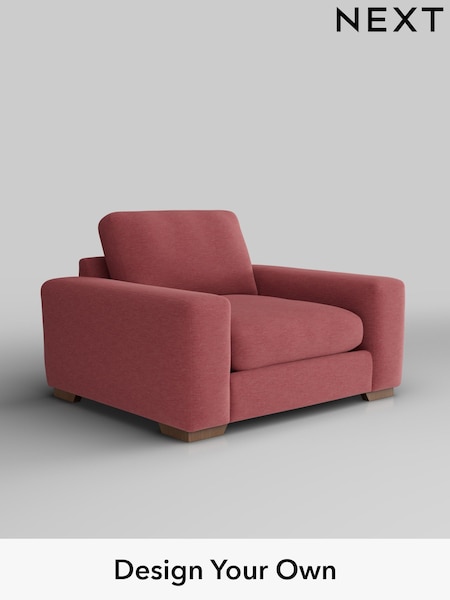 Fine Chenille Easy Clean/Mid Pink Houghton Deep Relaxed Sit (H35296) | £1,025