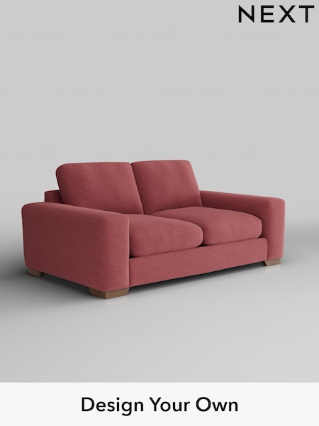 Fine Chenille Easy Clean/Mid Pink Houghton Deep Relaxed Sit (H35296) | £1,325