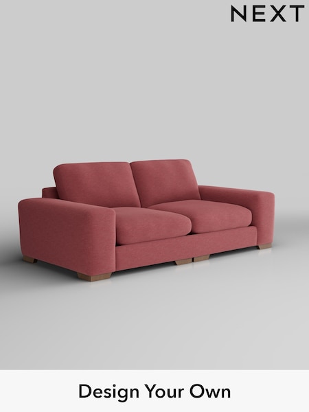 Fine Chenille Easy Clean/Mid Pink Houghton Deep Relaxed Sit (H35296) | £1,525