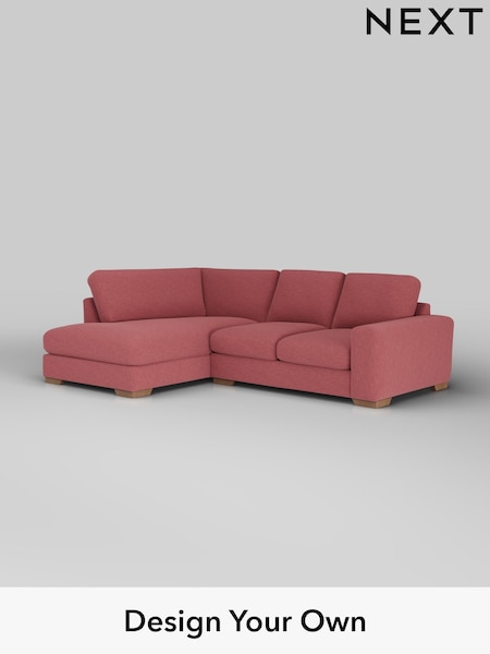 Fine Chenille Easy Clean/Mid Pink Houghton Deep Relaxed Sit (H35296) | £2,150