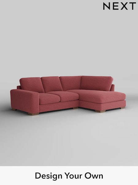 Fine Chenille Easy Clean/Mid Pink Houghton Deep Relaxed Sit (H35296) | £2,150