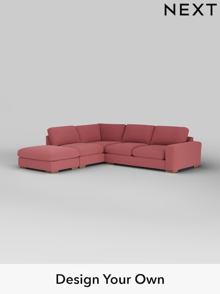 Fine Chenille Easy Clean/Mid Pink Houghton Deep Relaxed Sit (H35296) | £2,675