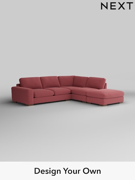 Fine Chenille Easy Clean/Mid Pink Houghton Deep Relaxed Sit (H35296) | £2,675
