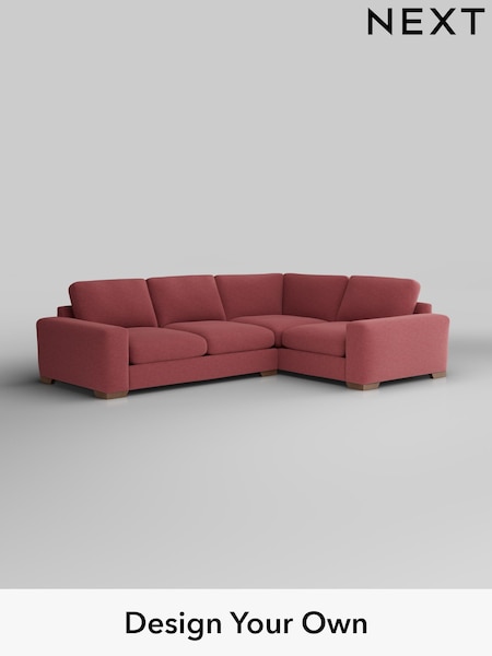 Fine Chenille Easy Clean/Mid Pink Houghton Deep Relaxed Sit (H35296) | £2,625