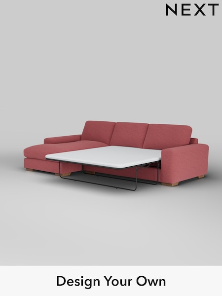 Fine Chenille Easy Clean/Mid Pink Houghton Deep Relaxed Sit (H35296) | £2,825