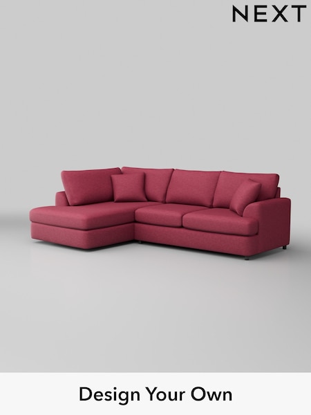 Fine Chenille Easy Clean/Mid Raspberry Pink Parker Platform (H35302) | £2,250
