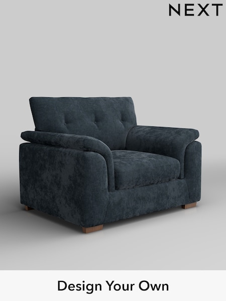 Distressed Velour/Midnight Blue Hayden Buttoned Back (H35303) | £850