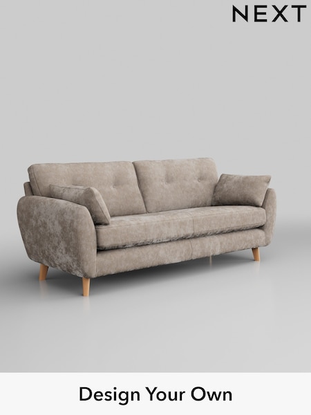 Distressed Velour/Mid Natural Wilson Buttoned Back (H35313) | £1,150