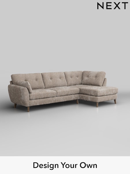 Distressed Velour/Mid Natural Wilson Buttoned Back (H35313) | £1,775