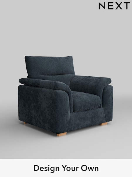 Distressed Velour/Midnight Blue Hayden Highback (H35315) | £750