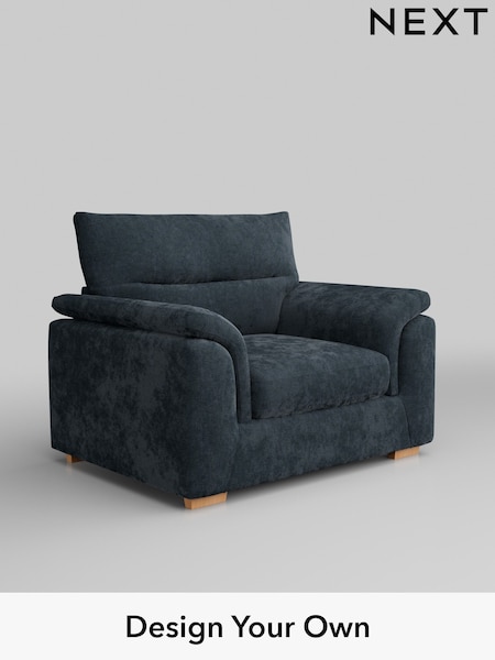 Distressed Velour/Midnight Blue Hayden Highback (H35315) | £850