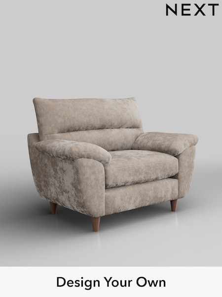 Distressed Velour/Mid Natural Elliot Highback (H35316) | £775