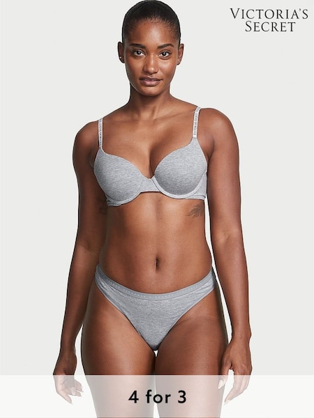 Victoria's Secret Medium Heather Grey Thong Knickers (H35327) | £9
