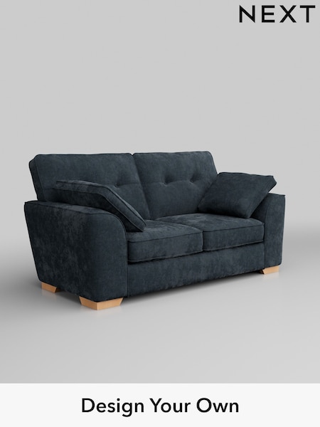 Distressed Velour/Midnight Blue Stamford Buttoned Back (H35330) | £1,199