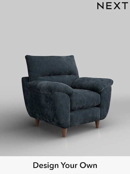 Distressed Velour/Midnight Blue Elliot Highback (H35336) | £675