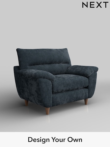 Distressed Velour/Midnight Blue Elliot Highback (H35336) | £775