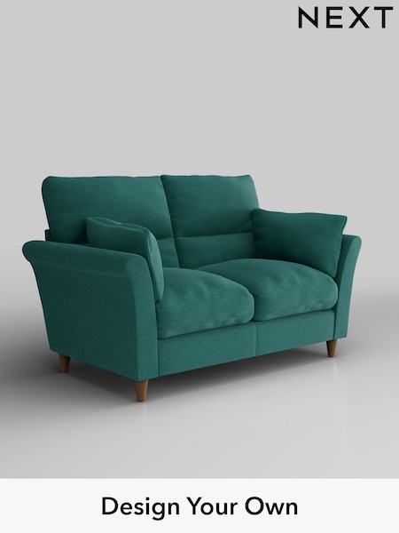 Fine Chenille Easy Clean/Dark Juniper Green Hartley Highback Relaxed Sit (H35353) | £1,125