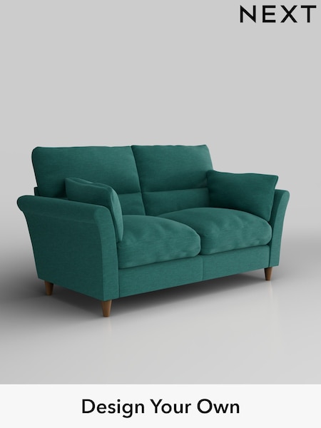 Fine Chenille Easy Clean/Dark Juniper Green Hartley Highback Relaxed Sit (H35353) | £1,225