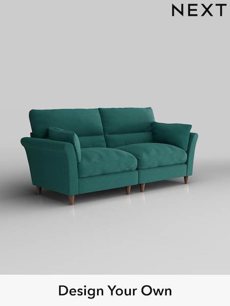 Fine Chenille Easy Clean/Dark Juniper Green Hartley Highback Relaxed Sit (H35353) | £1,425