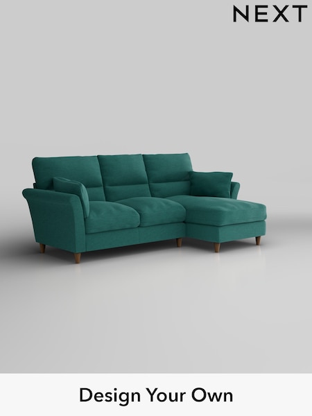 Fine Chenille Easy Clean/Dark Juniper Green Hartley Highback Relaxed Sit (H35353) | £1,950