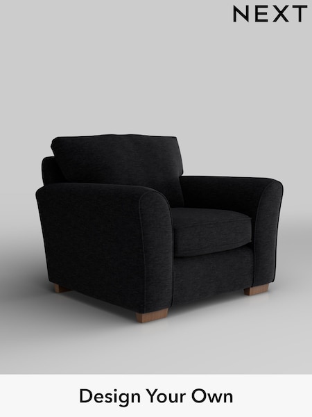 Fine Chenille Easy Clean/Black Michigan Ii (H35359) | £625