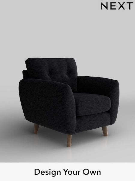 Fine Chenille Easy Clean/Black Wilson Buttoned Back (H35366) | £599