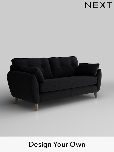 Fine Chenille Easy Clean/Black Wilson Buttoned Back (H35366) | £1,050