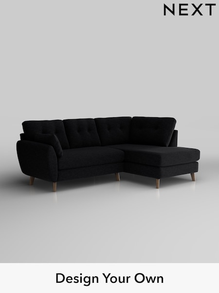 Fine Chenille Easy Clean/Black Wilson Buttoned Back (H35366) | £1,675