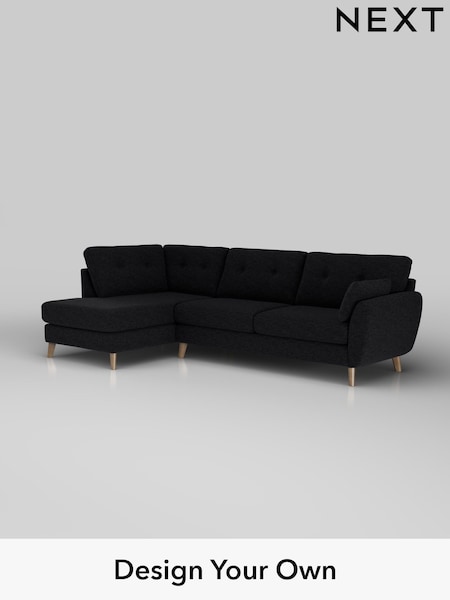 Fine Chenille Easy Clean/Black Wilson Buttoned Back (H35366) | £1,775