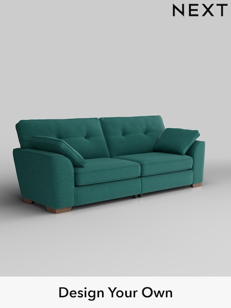 Fine Chenille Easy Clean/Dark Juniper Green Stamford Buttoned Back (H35370) | £1,399